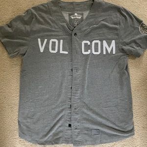 Volcom Jersey sheckler button up large RARE